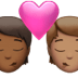 🧑🏾‍❤️‍💋‍🧑🏽 kiss: person, person, medium-dark skin tone, medium skin tone display on Apple